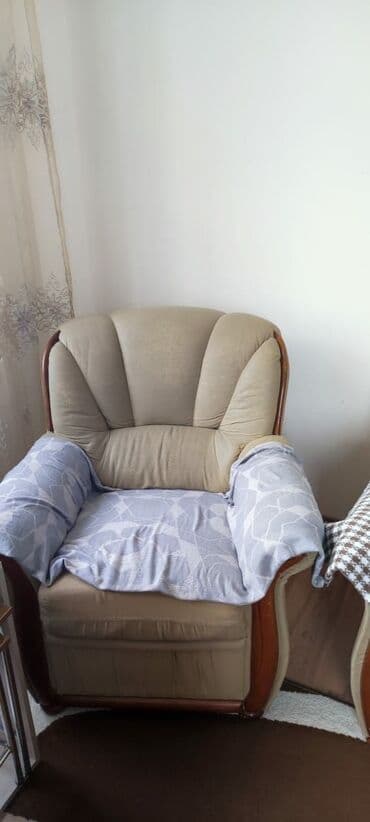 бу мебил: Турецкая мебель (2 кресла, 1 диван) в идеальном состоянии — 2