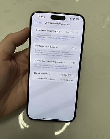 iphone hr: IPhone 15 Pro, Natural Titanium, 80 % — 3