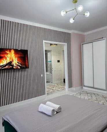 сдаю столовая бишкек: 1 комната, Душевая кабина, Постельное белье, Кондиционер — 2