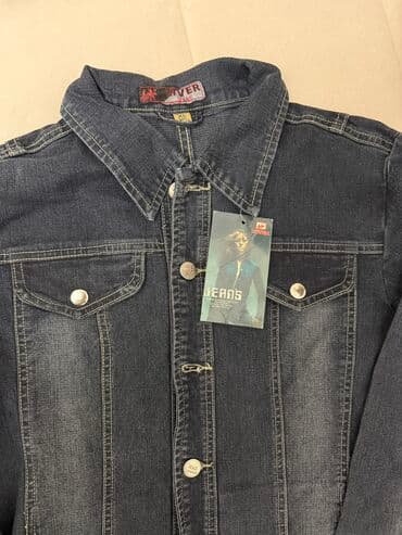 джинсы на девочку: Джинсовая куртка, Приталенная модель, Осень-весна, XL — 4