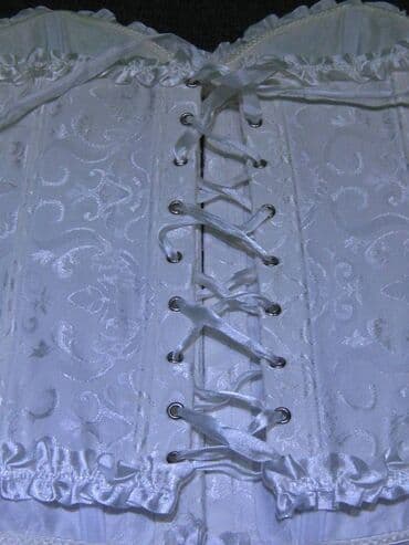 чачы casio: Бюстье! Женский атласный корсет со шнуровкой на спине + Размер — 6