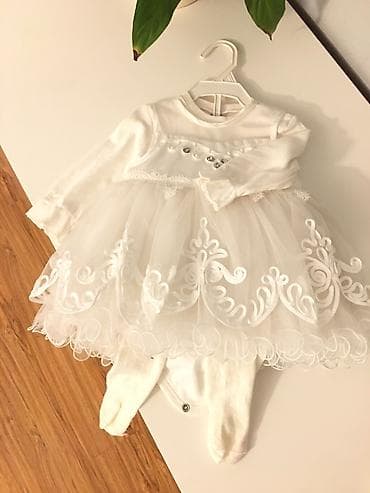 обмен на вещи: Детское платье, цвет - Молочный, Б/у — 1