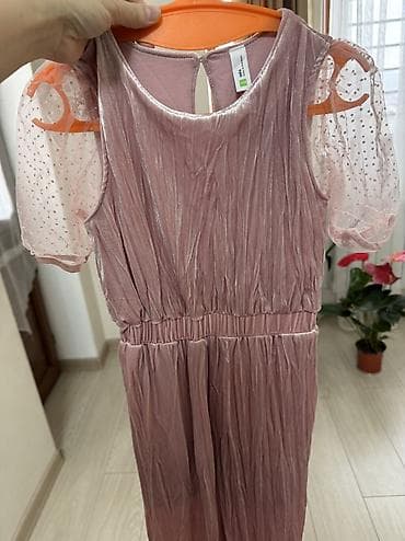 джинсы костюм: Детское платье, цвет - Розовый — 2