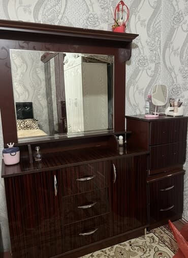 бут кийим шкаф: Трюмо с 2 мя тумбами - Материал: ламинированная древесная плита с — 1