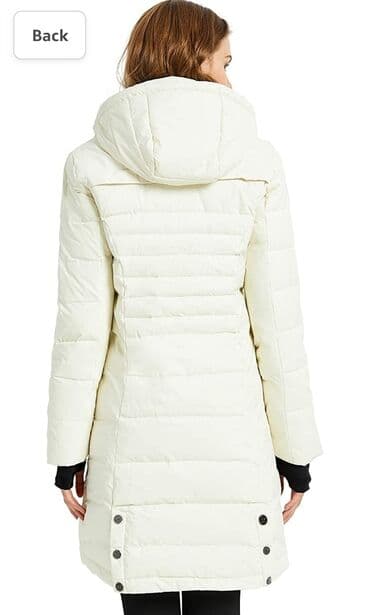 куплю пуховый платок: Стильный лёгкий пуховик от бренда Orolay, размер XXL. Цвет: айвори — 3