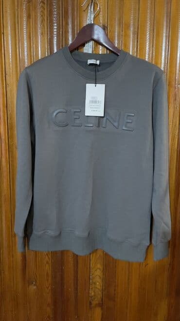 Мужская толстовка, L, Celine, Новый, цвет - Серый, Бесплатная доставка