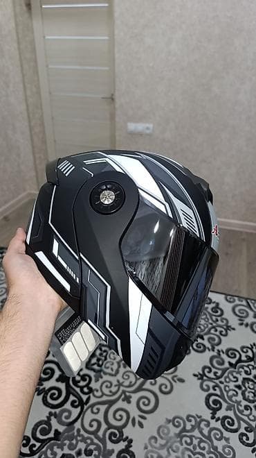 вело зеркало: Мото/велошлем с откидной нижней частью и зеркальным визором - Тип — 4