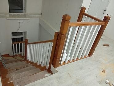 мансард: Деревянная лестница Для дома, Форма лестницы: Г-образная, Стиль: Классический — 5