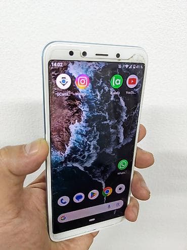 ми а 2: Xiaomi, Mi A2, Б/у, 64 ГБ, цвет - Голубой, 2 SIM — 2