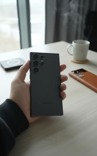 Samsung Galaxy S24 Ultra, Б/у, 256 ГБ, цвет - Черный, 2 SIM, eSIM at lalafo.kg Samsung Galaxy S24 Ultra, Б/у, 256 ГБ, цвет - Черный, 2 SIM, eSIM