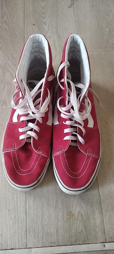 именные футболки бишкек: Кеды Vans Sk8-Hi (высокие) оригинал - Цвет: насыщенный красный с — 1