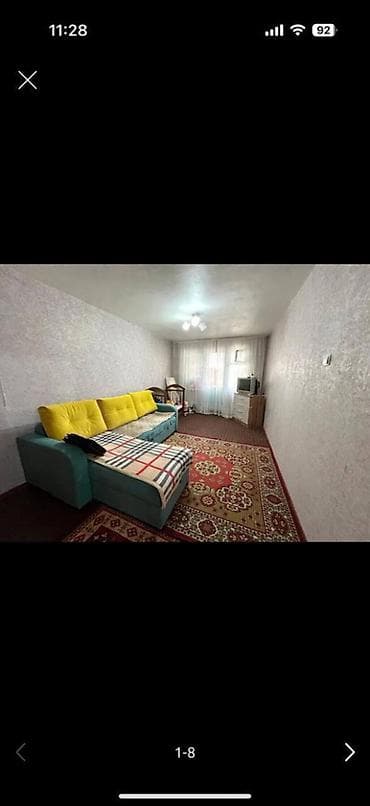 кок жар мкр квартира: 3 комнаты, 66 м², 106 серия, 2 этаж, Косметический ремонт — 1