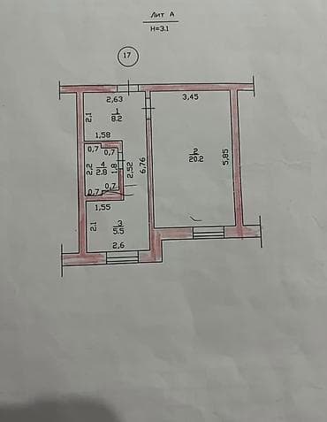 5: 1 комната, 36 м², 5 мкр Индивидуалка, 3 этаж, Свежий ремонт — 2