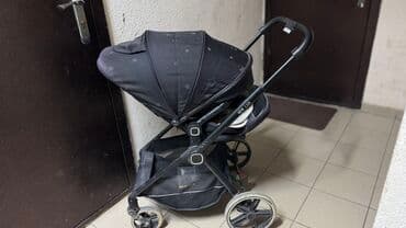 купить колеса на коляску бу: Коляска, цвет - Черный, Б/у — 1