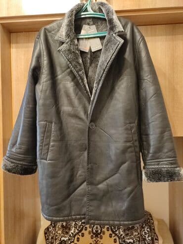 купить качественную мужскую зимнюю куртку: Продается новая мужская кожаная зимняя куртка . Теплая мягкая — 1