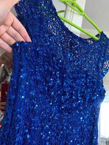 платье для свадьбы на островах: Вечернее платье, Русалка, Длинная модель, Без рукавов, Камни, Стразы, L — 7