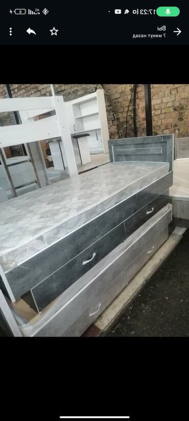 Односпальная кровать, Новый, С матрасом, длина - 190 см