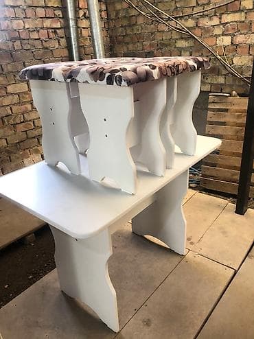 угалок стол стул: Кухонный стол и стул, Новый, Бесплатная доставка, цвет - Бежевый — 3