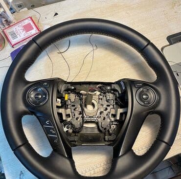 набор инструментов для работы с кожей: Перетяжка руля за 4 часа От 3500сом Перетяжка сидений — 9