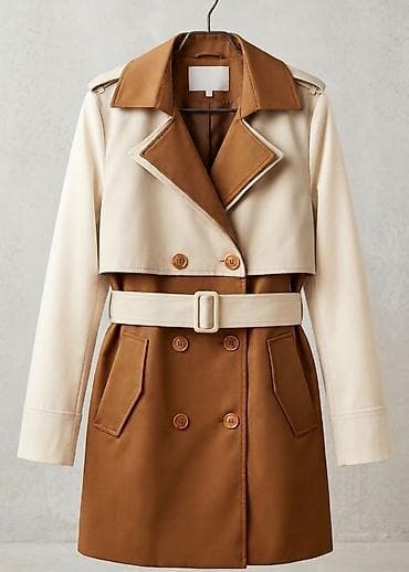 воротники: Плащ, Тренчкот, Двубортная модель, L — 1