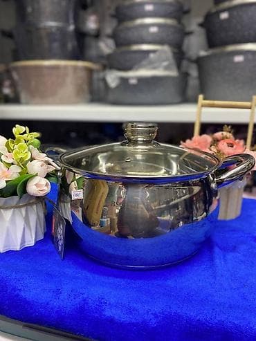 набор нержавеющих кастрюль: Набор кастрюль из нержавеющей стали BSOECH, 8 предметов Продаётся — 2