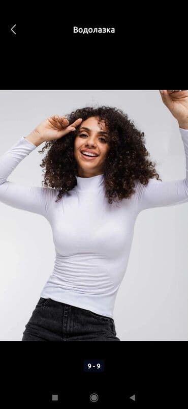 Водолазка, Классическая модель, Вискоза, Турция, С вырезом