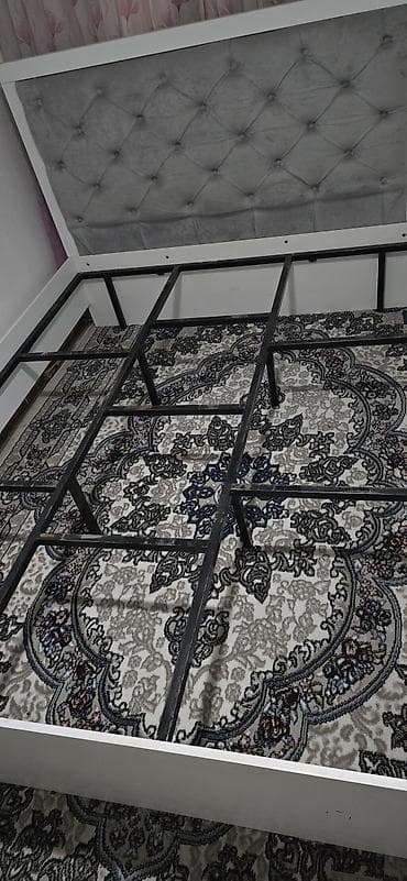 кровать угловая: Двуспальная кровать, Б/у, С матрасом, длина - 204 см — 2