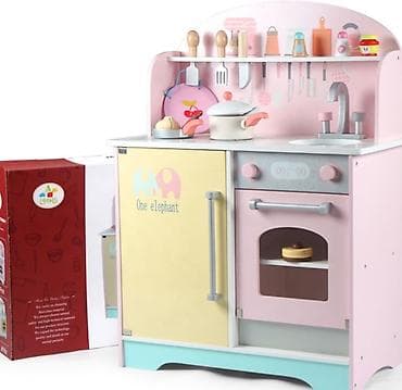 Оюнчуктар: Детская деревянная игровая кухня «One elephant» Размеры кухни: 79,7 × — 2