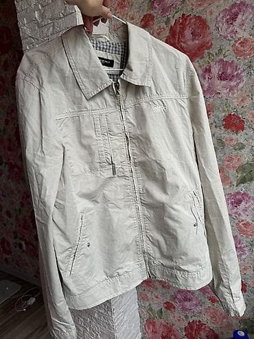 Джинсы: Мужская лёгкая куртка-ветровка - Цвет: светло-бежевый (песочный) - — 2