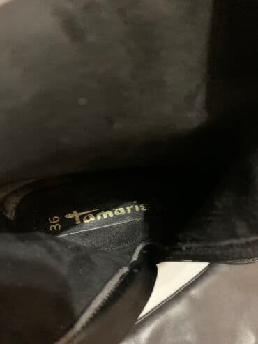 женские зимние сапоги из натуральной кожи и меха: Сапоги, 36, Tamaris, Б/у, Бесплатная доставка — 5