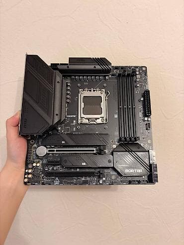 b650m: Материнская плата для ПК, Б/у, MSI, AM5, Micro-ATX — 1