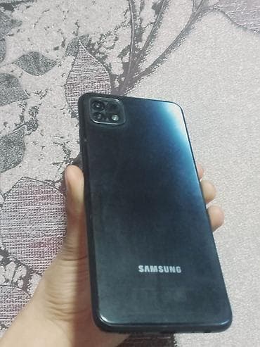 tab a9: Samsung Galaxy A22 5G, Б/у, 64 ГБ, цвет - Черный, 2 SIM — 5