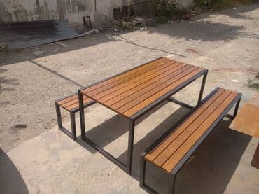 прихошка мебель: Скамейка в наличии. Скамейка со спинкой и без. Уличный мебель комплект — 13