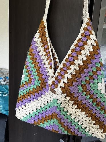 Классические сумки: Сумка ручная работа из хлопкового шнура — 6