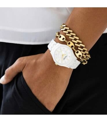 шикарный золотые комплекты с бриллиантами: 12/7740WTST 💰Стоимость 135 $ ⌚В наличии Женский набор с часами и — 3