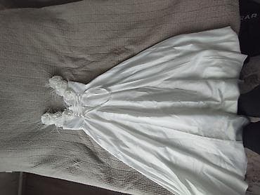 свадебная бижутерия: Свадебное/вечернее платье A‑line, цвет айвори (белый). - Силуэт — 6