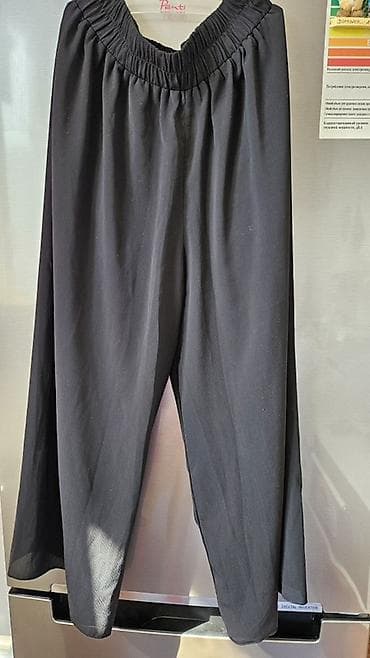 Черные свободные брюки-палаццо - Фасон: широкие, струящиеся брюки