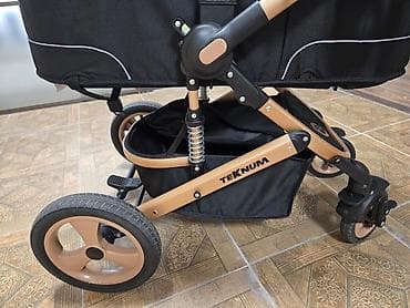 toy boy: Коляска, Другой бренд, цвет - Черный, Б/у — 6