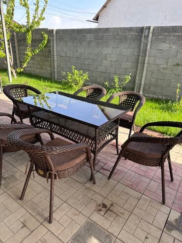 мебель бишкек столы и стулья фото цены: Комплект садовой мебели, Ротанг — 2