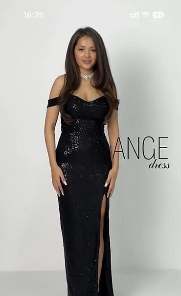 Женская одежда: Дизайнерское вечернее платье ANGE dress - Цвет: черный - Размер — 1
