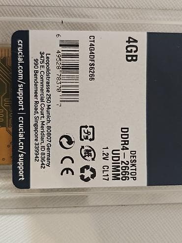sd disk: Оперативная память (RAM) для ПК, Новый, Crucial, 4 ГБ, DDR4, 2666 МГц — 3