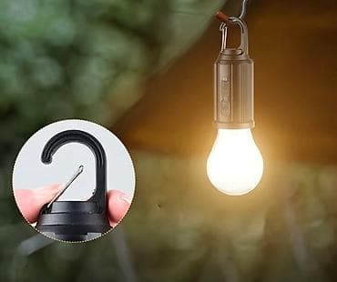 study lamp: Портативная кемпинговая лампа-«лампочка» с карабином и солнечной — 1