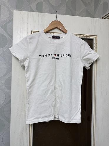Мужская футболка, M, L, Tommy Hilfiger, Б/у, цвет - Белый