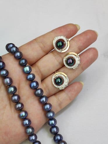 набор пандора: Новая коллекция Комплект+ Бусы с Черными Жемчугами Серебро — 3