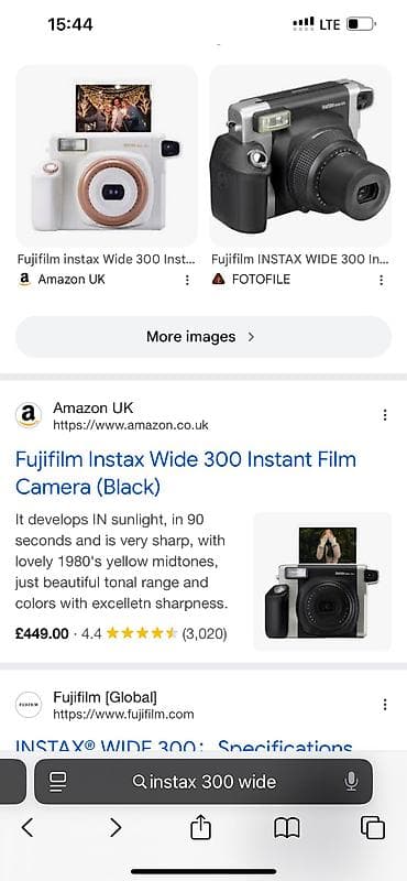 Техника жана электроника: Fujifilm Instax Wide 300 (в отличном состоянии) Цена: 22 000 сом — 3