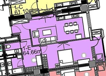 Продажа квартир: 2 комнаты, 64 м², Элитка, 5 этаж, Готовая ПСО (под самоотделку) — 3