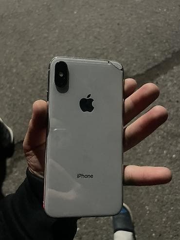 обмен на xr: IPhone X, Серебристый, Чехол, 67 % — 1