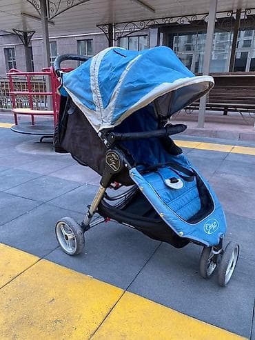 Прогулочная коляска Baby Jogger City Mini, 3-колёсная, голубая/серая — 5