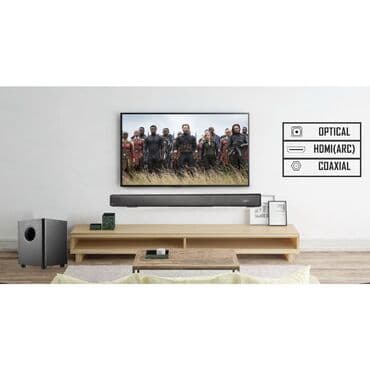 колонки 5.1 для домашнего кинотеатра: Soundbar Samtronic SM-5100 2.1, + сабвуфер 150 Вт с Караоке — 11
