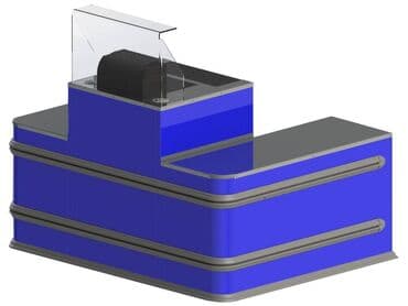 кассовое оборудование для магазина: Кассовый бокс - модель ЭКСПРЕСС-КАССА КАПЛ Длина транспортера — 1